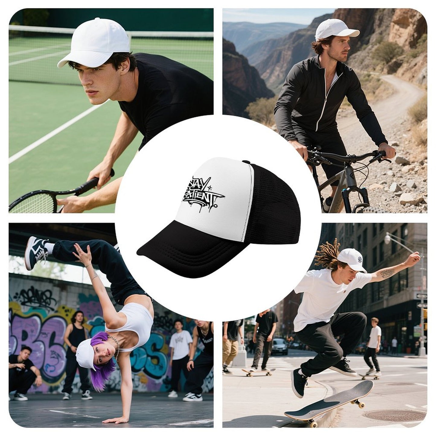 Stay Patient — Graffiti Streetwear Trucker Cap