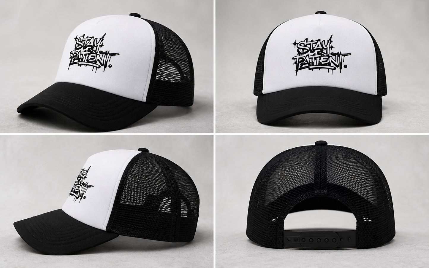 Stay Patient — Graffiti Streetwear Trucker Cap