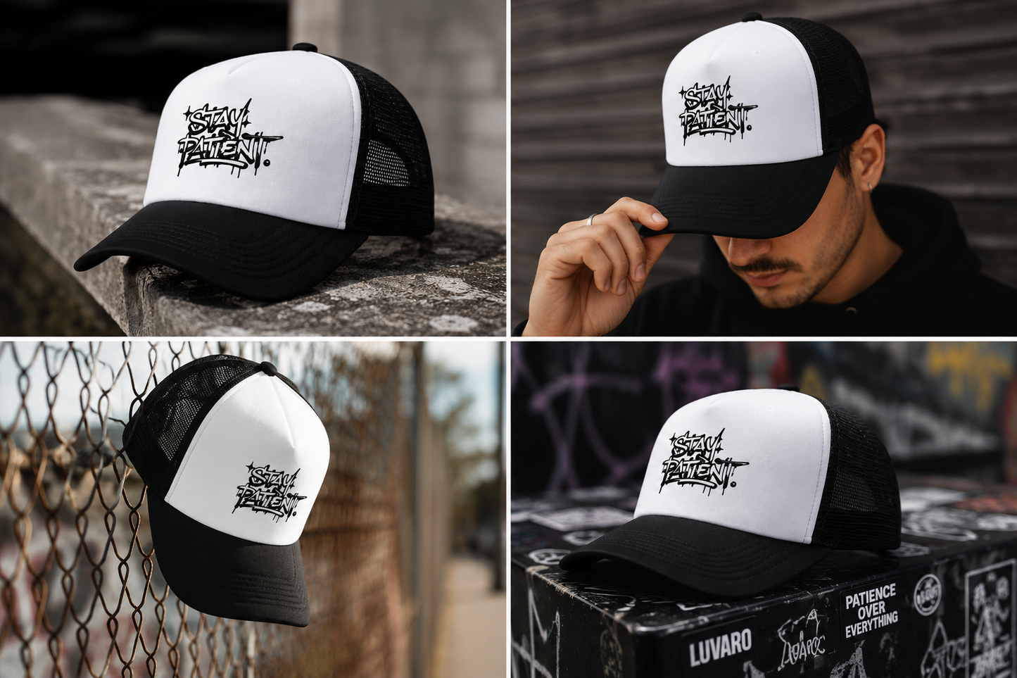 Stay Patient — Graffiti Streetwear Trucker Cap