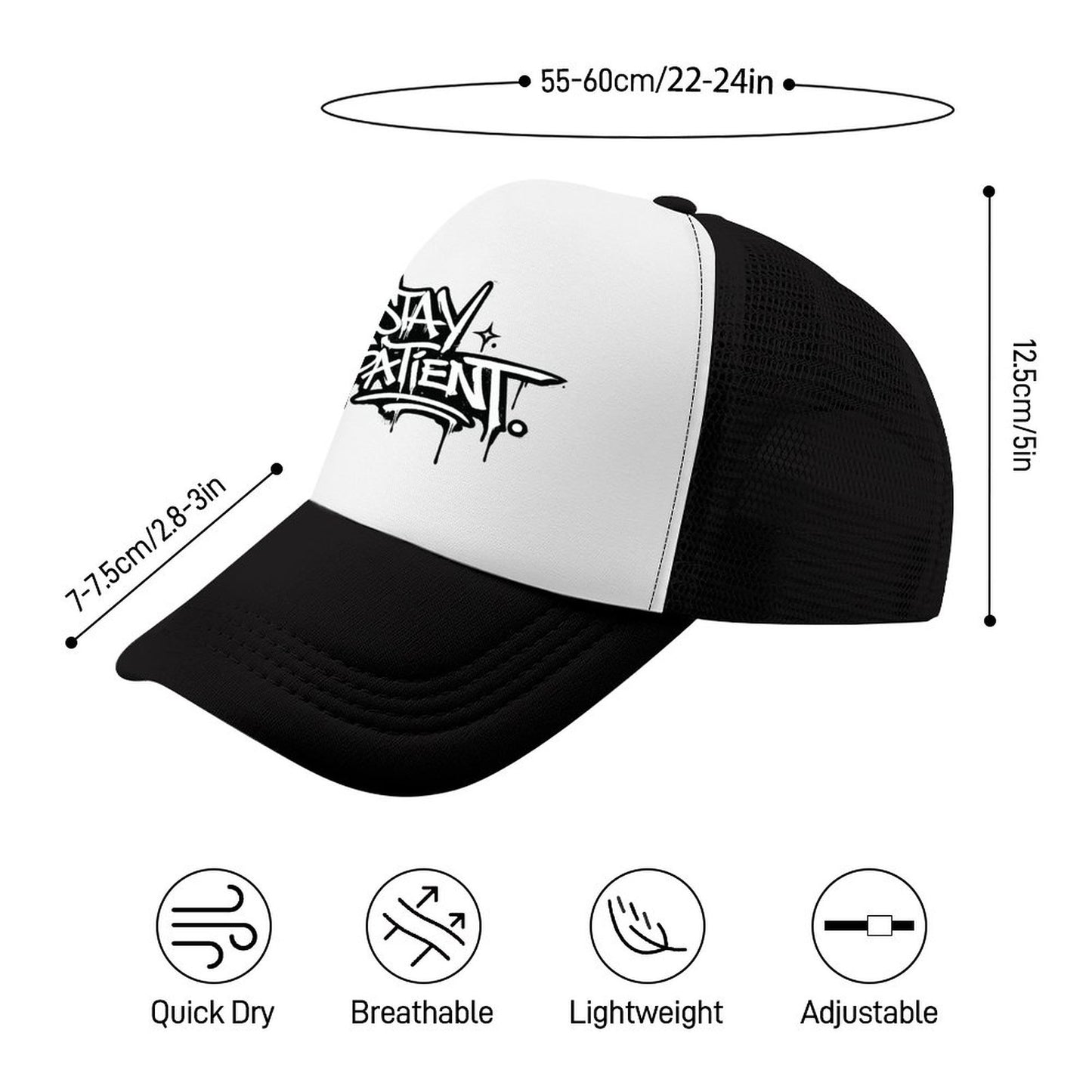 Stay Patient — Graffiti Streetwear Trucker Cap